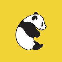 panda fet logotyp vektor