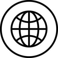 Globus-Vektorsymbol, das für kommerzielle Arbeiten geeignet ist und leicht geändert oder bearbeitet werden kann vektor