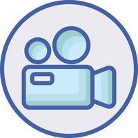 Aufnahmekamera-Vektorsymbol, das für kommerzielle Arbeiten geeignet ist und leicht geändert oder bearbeitet werden kann vektor