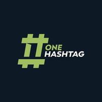 en hashtaglogotyp vektor