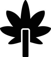 Symbol für Cannabis-Glyphe vektor