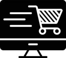 Symbol für Online-Shopping-Glyphe vektor