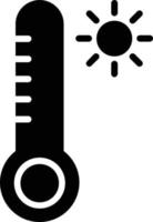 Thermometer-Glyphe-Symbol vektor