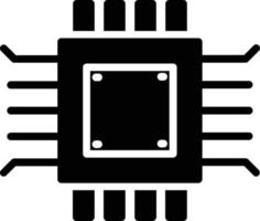 mikrochip glyfikon vektor