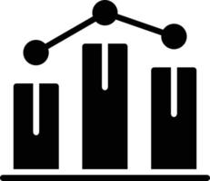 Balkendiagramm-Glyphensymbol vektor