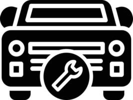 Glyphen-Symbol für die Autoreparatur vektor