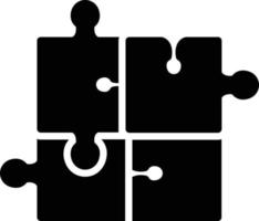 Puzzle-Glyphe-Symbol vektor