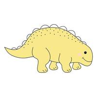 söt baby dinosaurie. förhistorisk karaktär i doodle stil. vektor