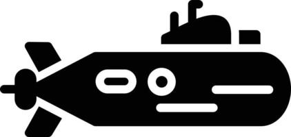 Symbol für U-Boot-Glyphe vektor