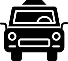 Taxi-Glyphen-Symbol vektor