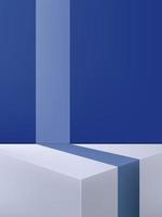Vektor minimale geometrische Formen Studioaufnahme Hintergrund, blau