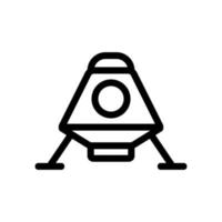 Raumschiff-Icon-Vektor. isolierte kontursymbolillustration vektor