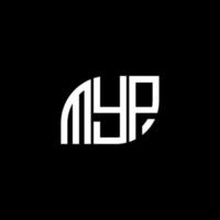 myp brev logotyp design på svart bakgrund. myp kreativa initialer brev logotyp koncept. myp bokstavsdesign. vektor