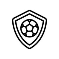 emblemet för fotbollsfanikonen är en vektor. isolerade kontur symbol illustration vektor