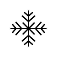 vinter snöflinga ikon vektor. isolerade kontur symbol illustration vektor