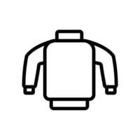 skidåkare säkerhet tröja ikon vektor kontur illustration