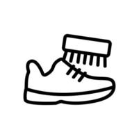 Putzen Schuhe Symbol Vektor Umriss Illustration