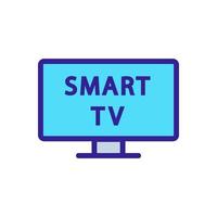 smart TV ikon vektor kontur illustration