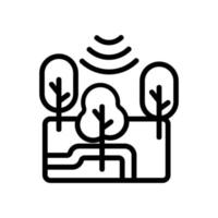 Internet im Park-Icon-Vektor. isolierte kontursymbolillustration vektor