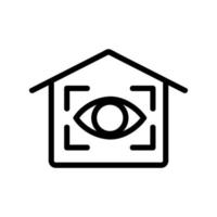 smart hus ikon vektor. isolerade kontur symbol illustration vektor
