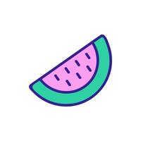 Stück Wassermelone Symbol Vektor Umriss Illustration