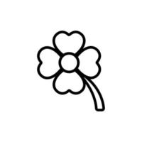 wilde Blume Symbol Vektor Umriss Illustration