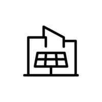 Symbolvektor für Solarbatterie. isolierte kontursymbolillustration vektor