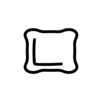 kudde för sömn ikon vektor. isolerade kontur symbol illustration vektor