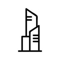 den moderna skyskrapan ikonen vektor kontur illustration
