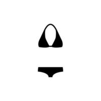 Vektorzeichen des Badeanzugsymbols wird auf einem weißen Hintergrund lokalisiert. Badeanzug-Symbolfarbe editierbar. vektor