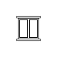 Vektorzeichen des Fenstersymbols ist auf einem weißen Hintergrund isoliert. Farbe des Fenstersymbols editierbar. vektor