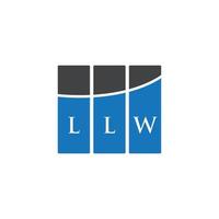 Lw-Brief-Logo-Design auf weißem Hintergrund. llw kreative Initialen schreiben Logo-Konzept. llw Briefgestaltung. vektor