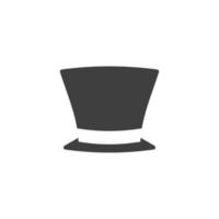 vektor tecken på hög hatt symbolen är isolerad på en vit bakgrund. hög hatt ikon färg redigerbar.