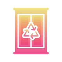 Recycling-Möbel-Logo-Gradienten-Design-Vorlage-Icon-Element vektor