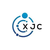 xjc-Buchstaben-Technologie-Logo-Design auf weißem Hintergrund. xjc kreative Initialen schreiben es Logo-Konzept. xjc Briefgestaltung. vektor