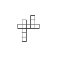 Vektorzeichen des Kreuzworträtselsymbols ist auf einem weißen Hintergrund isoliert. Farbe des Kreuzworträtselsymbols editierbar. vektor