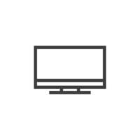 Das Vektorzeichen des Fernsehsymbols ist auf einem weißen Hintergrund isoliert. Farbe des Fernsehsymbols editierbar. vektor