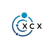 xcx-Buchstaben-Technologie-Logo-Design auf weißem Hintergrund. xcx kreative Initialen schreiben es Logo-Konzept. xcx Briefdesign. vektor