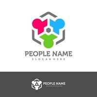 Menschen-Logo-Design-Vorlage. Community-Menschen-Logo-Konzept-Vektor. kreatives Symbolsymbol vektor