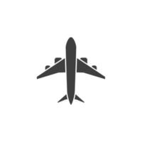 Vektorzeichen des Flugzeugsymbols ist auf einem weißen Hintergrund isoliert. Farbe des Flugzeugsymbols editierbar. vektor
