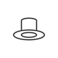 vektor tecken på hög hatt symbolen är isolerad på en vit bakgrund. hög hatt ikon färg redigerbar.