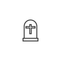 vektor tecken på gravsten symbolen är isolerad på en vit bakgrund. gravsten ikon färg redigerbar.