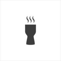 Vektorzeichen des Tasse Kaffeesymbols wird auf einem weißen Hintergrund lokalisiert. Tasse Kaffee Symbolfarbe editierbar. vektor