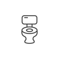 vektor tecken på toalett symbolen är isolerad på en vit bakgrund. toalett ikon färg redigerbar.