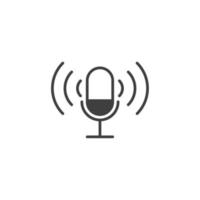 vektortecken på podcastsymbolen är isolerad på en vit bakgrund. podcast ikon färg redigerbar. vektor