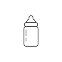 Das Vektorzeichen des Symbols für die Babyflasche ist auf einem weißen Hintergrund isoliert. Farbe des Symbols für die Flasche editierbar. vektor
