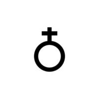 vektor tecken på kön symbolen är isolerad på en vit bakgrund. kön ikon färg redigerbar.
