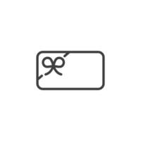 Vektorzeichen des Geschenkkartensymbols wird auf einem weißen Hintergrund lokalisiert. Farbe des Geschenkkartensymbols editierbar. vektor