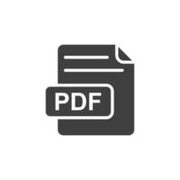 Vektorzeichen des Pdf-Symbols wird auf einem weißen Hintergrund lokalisiert. pdf-symbolfarbe editierbar. vektor