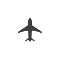 Vektorzeichen des Flugzeugsymbols ist auf einem weißen Hintergrund isoliert. Farbe des Flugzeugsymbols editierbar. vektor